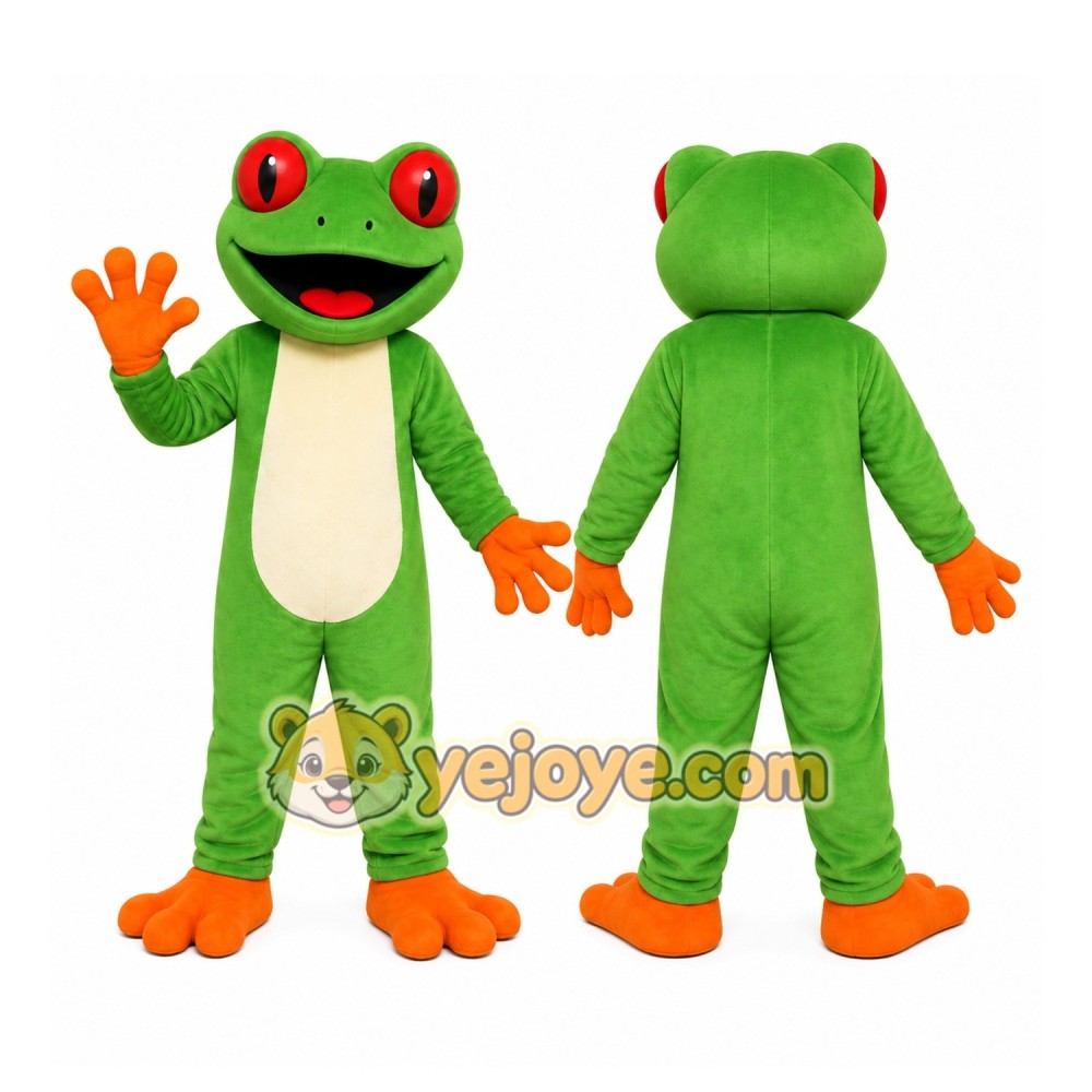 Green Frog Mascot Costume Green Frog Mascot Costume