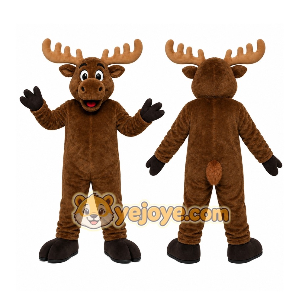 Brown Moose Mascot Costume Brown Moose Mascot Costume