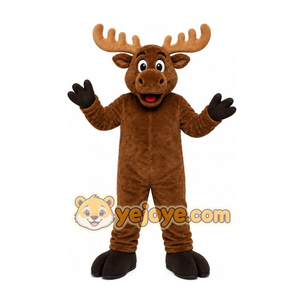 Brown Moose Mascot Costume