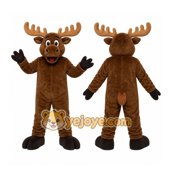 Brown Moose Mascot Costume
