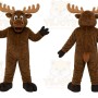 Brown Moose Mascot Costume