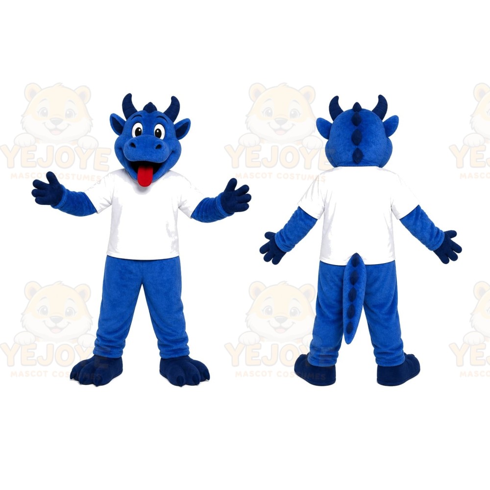 Blue Dragon Mascot Costume
