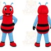 Red Bee Mascot Costume