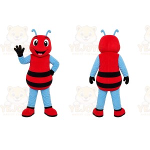 Red Bee Mascot Costume