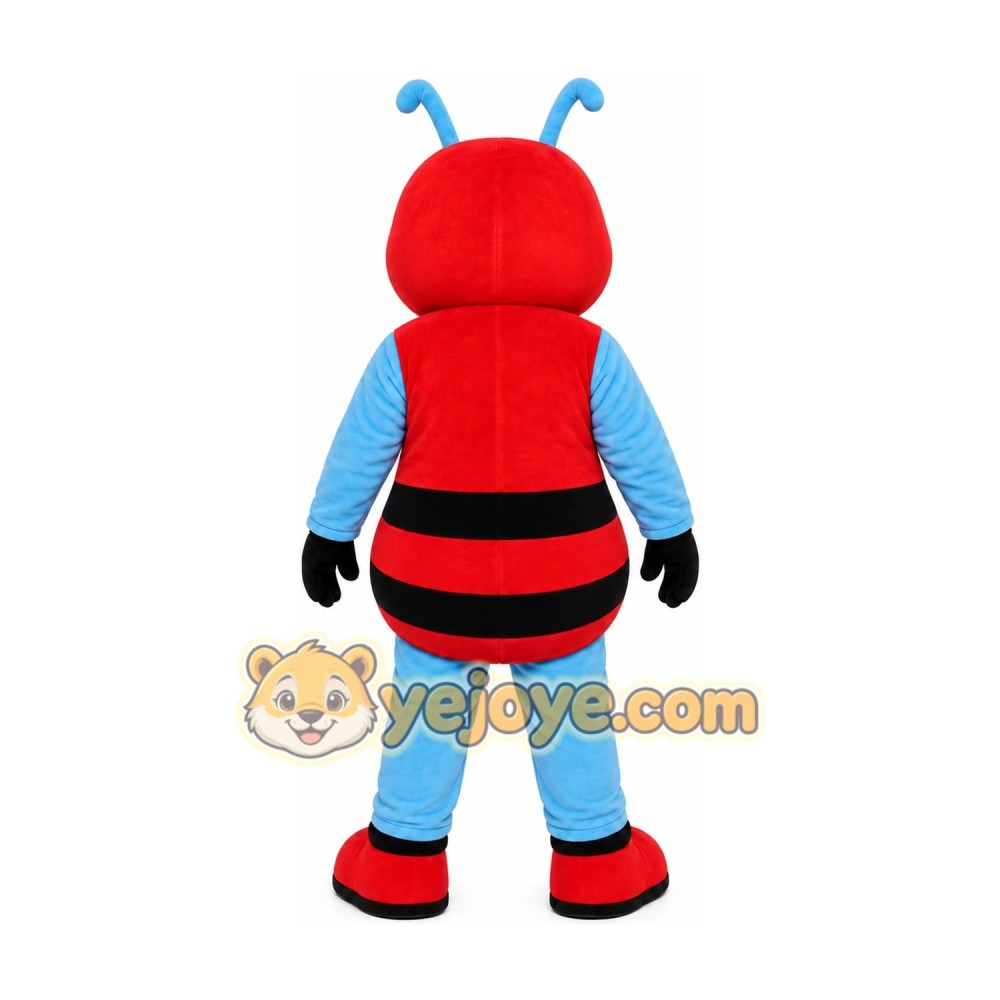 Red Bee Mascot Costume