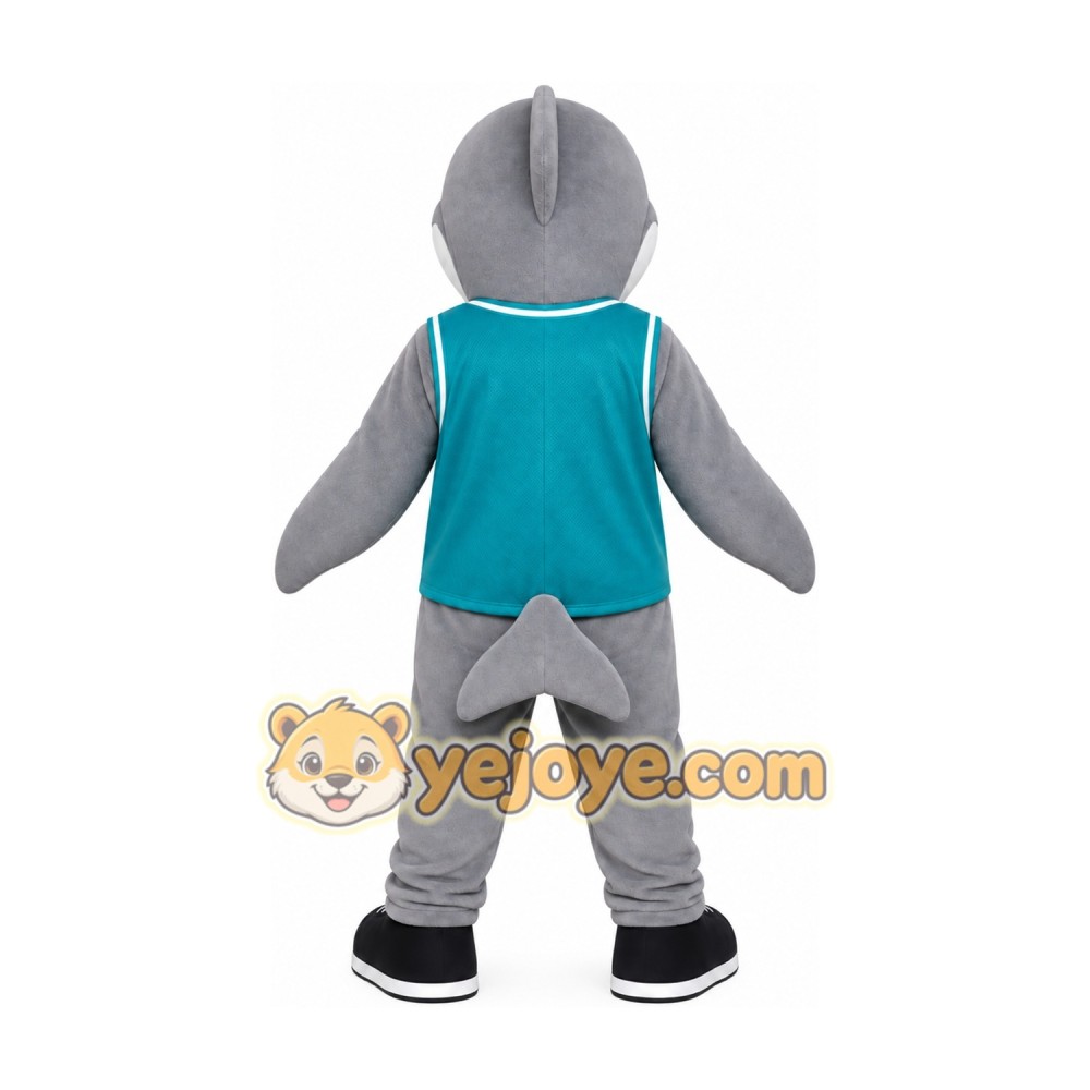 Gray Dolphin Mascot Costume Gray Dolphin Mascot Costume