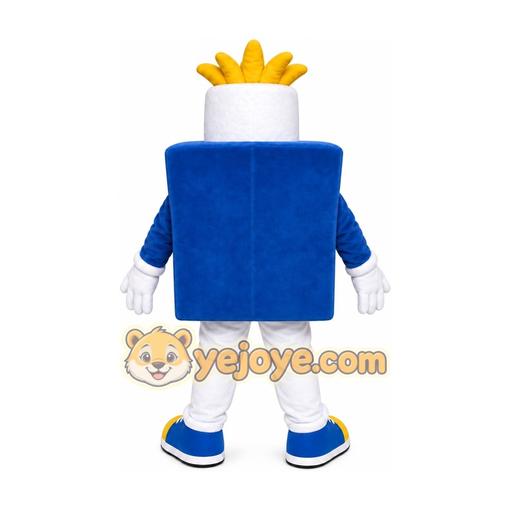 Blue Snack Box Mascot Costume Blue Snack Box Mascot Costume