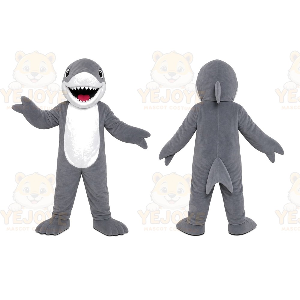 Gray Shark Mascot Costume