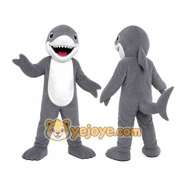 Gray Shark Mascot Costume