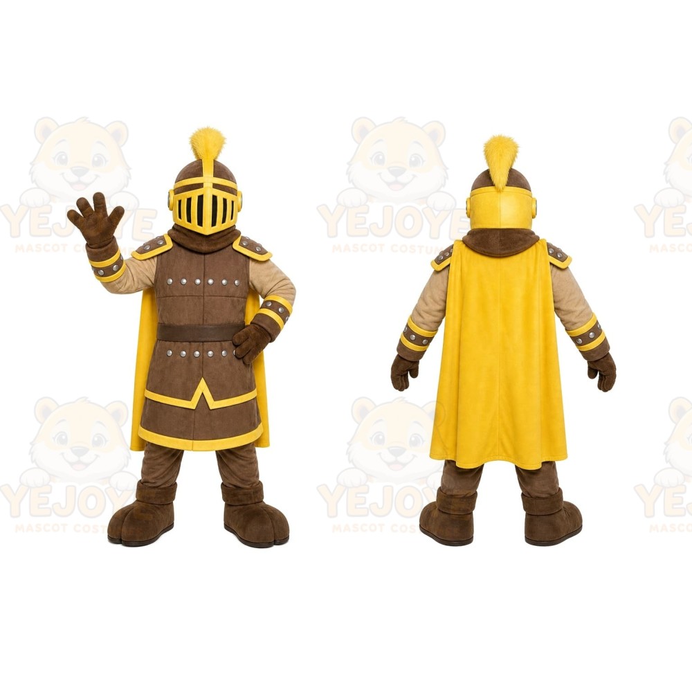 Gold Knight Mascot Costume