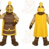 Gold Knight Mascot Costume