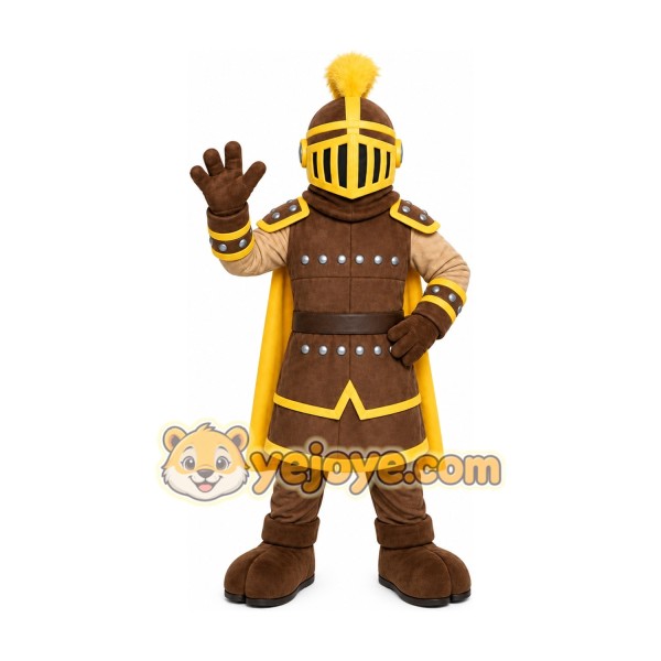 Gold Knight Mascot Costume