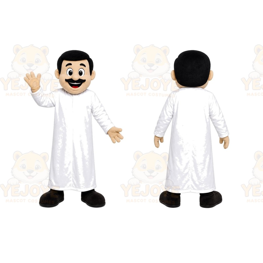 White Robe Man Mascot Costume