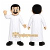 White Robe Man Mascot Costume White Robe Man Mascot Costume
