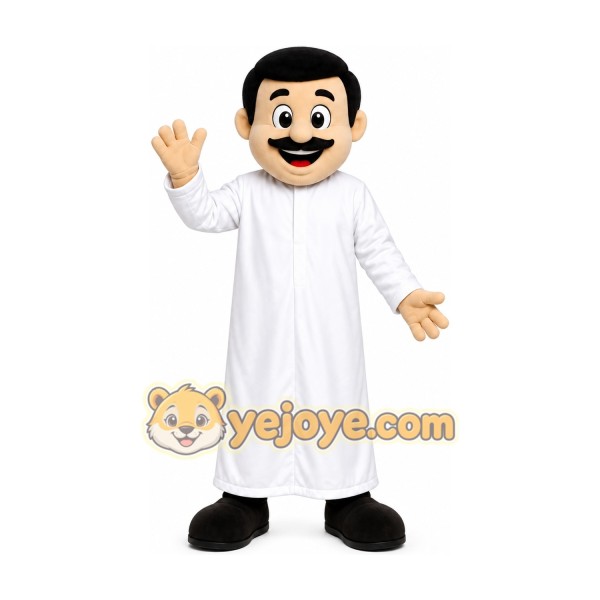 White Robe Man Mascot Costume