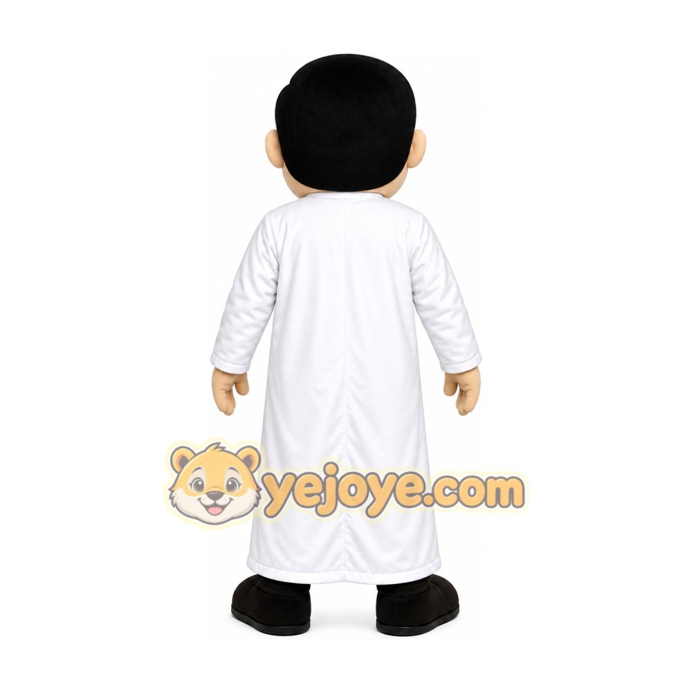 White Robe Man Mascot Costume White Robe Man Mascot Costume