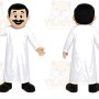 White Robe Man Mascot Costume