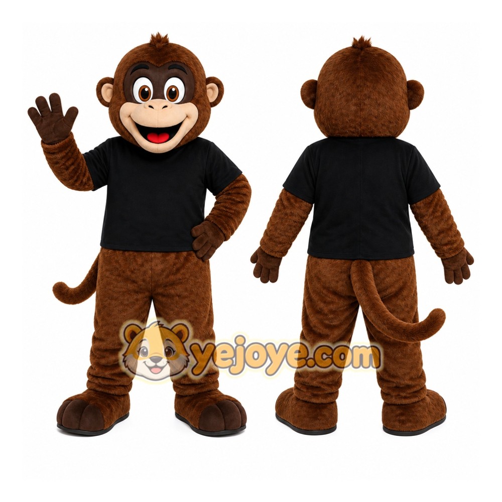 Brown Monkey Mascot Costume Brown Monkey Mascot Costume