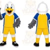Yellow Eagle Mascot Costume