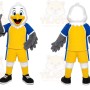 Yellow Eagle Mascot Costume