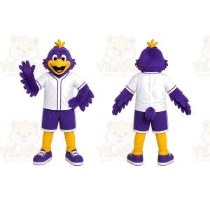 Purple Crow Mascot Costume