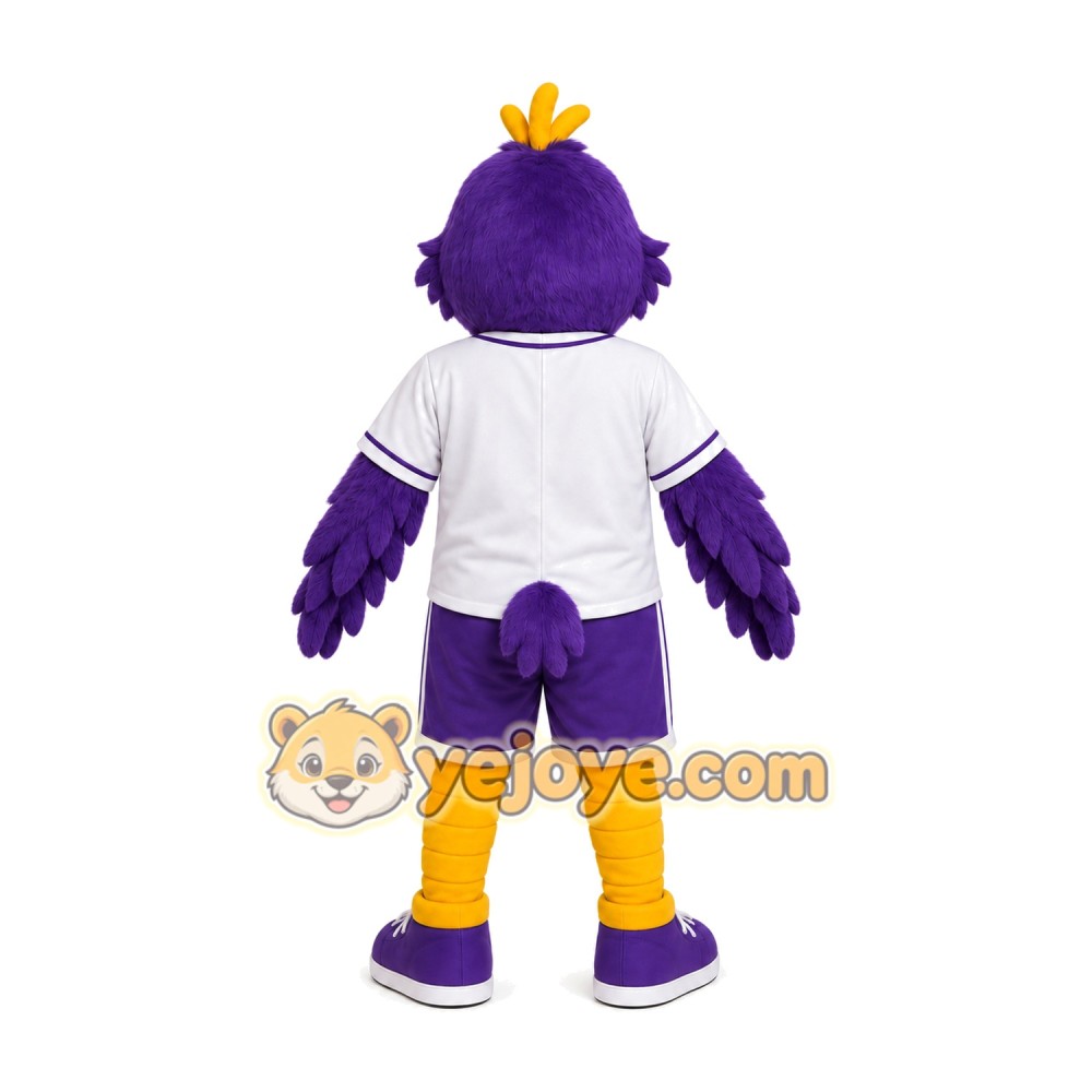 Purple Crow Mascot Costume Purple Crow Mascot Costume