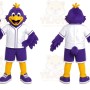 Purple Crow Mascot Costume