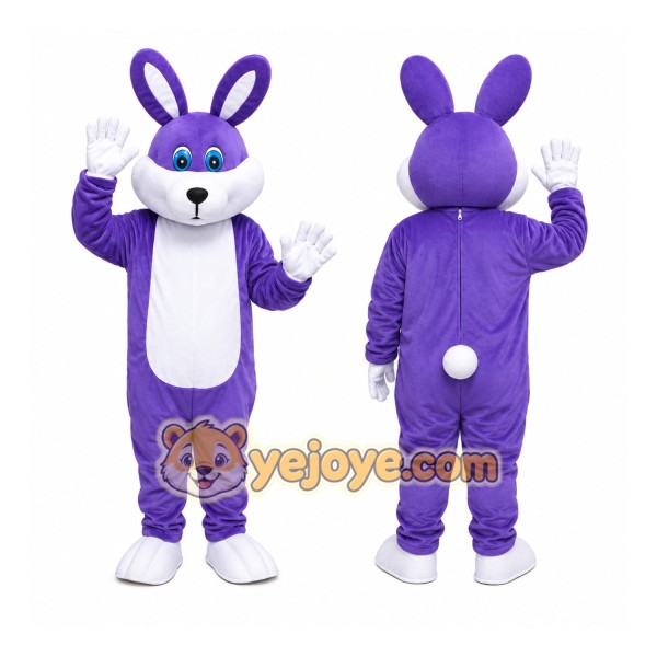 Purple Rabbit Mascot Costume