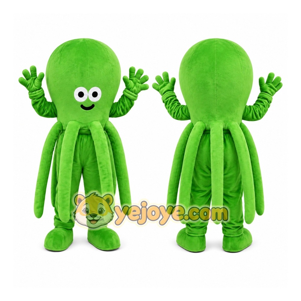 Green Octopus Mascot Costume Green Octopus Mascot Costume