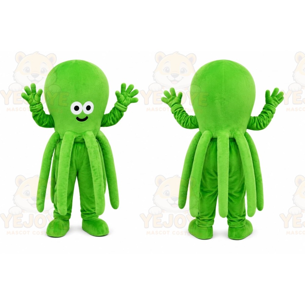 Green Octopus Mascot Costume