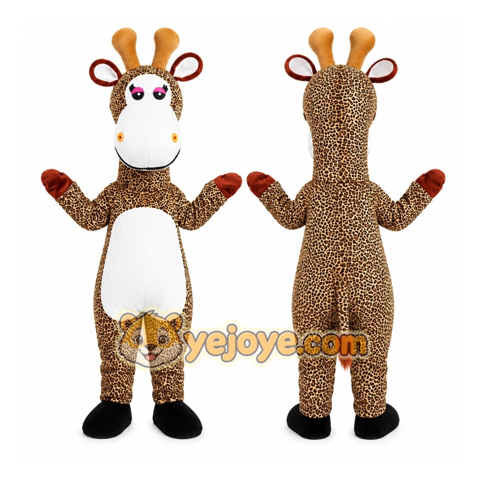 Brown Giraffe Mascot Costume