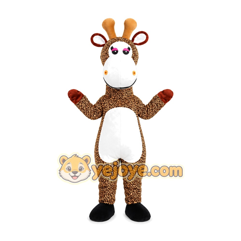 Brown Giraffe Mascot Costume