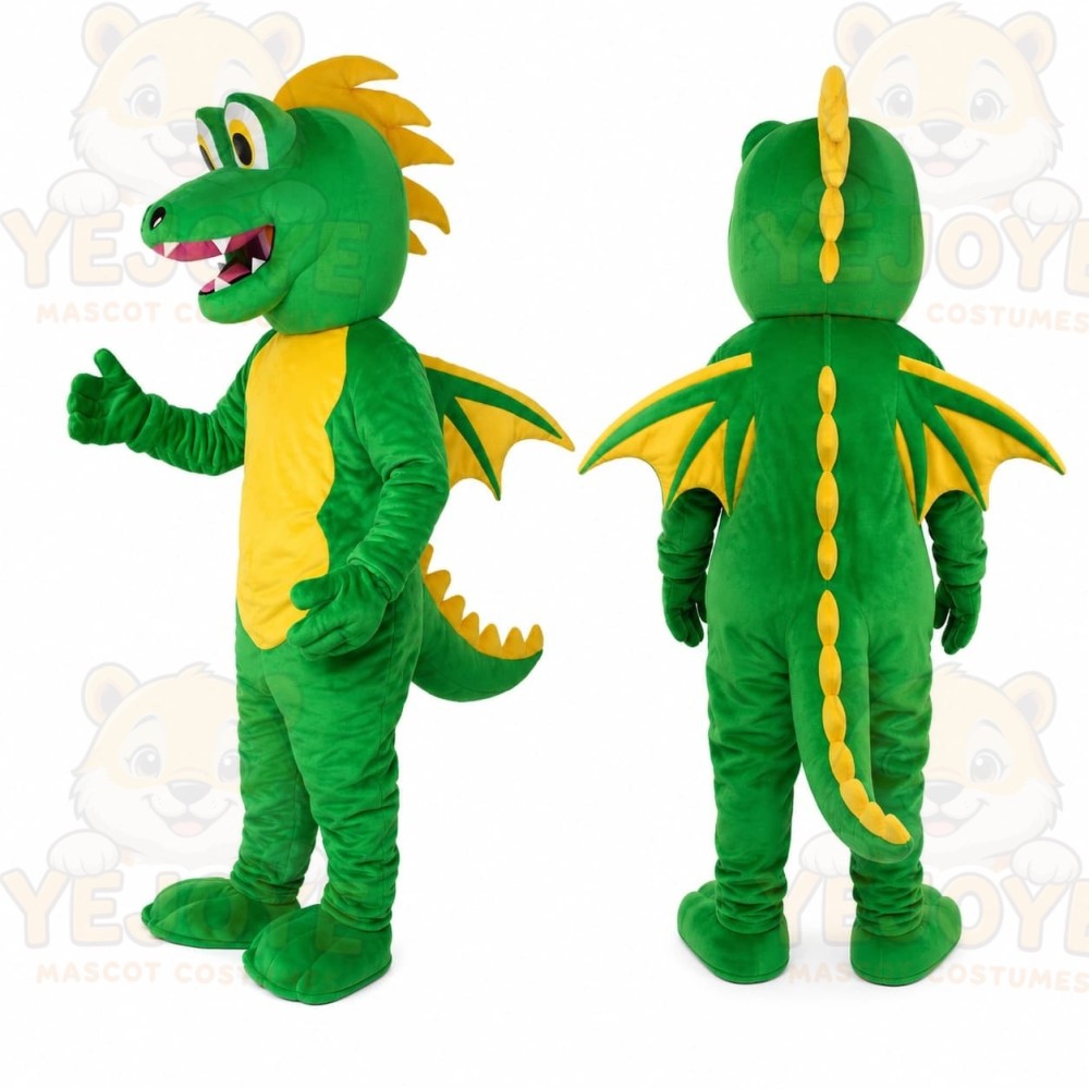 Green Dragon Mascot Costume