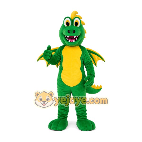 Green Dragon Mascot Costume