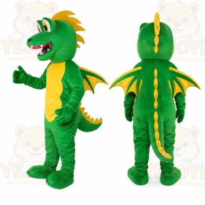 Green Dragon Mascot Costume