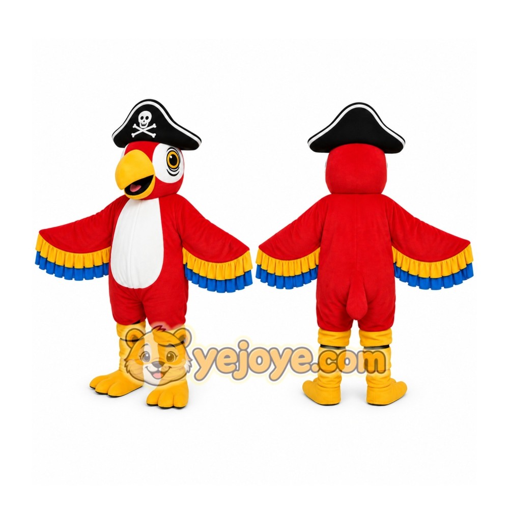 Pirate Parrot Mascot Costume