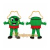 Green Pea Pirate Mascot Costume