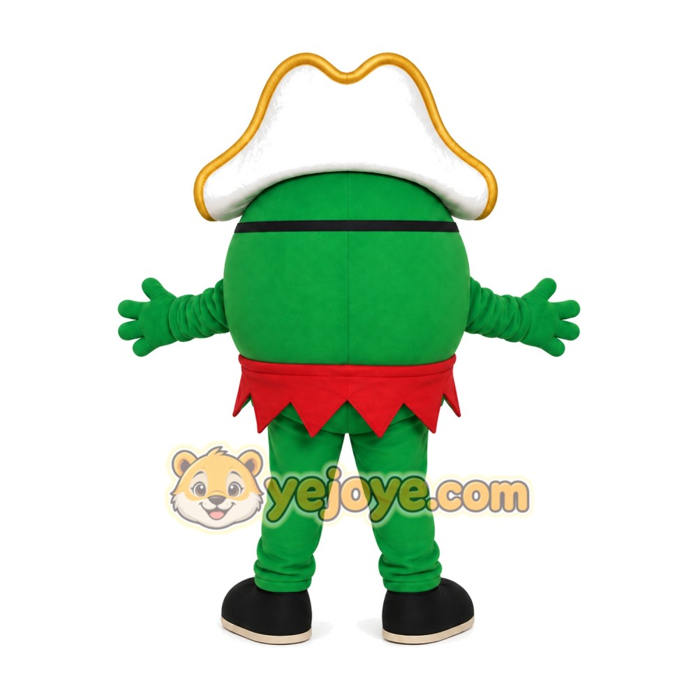 Green Pea Pirate Mascot Costume