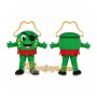 Green Pea Pirate Mascot Costume