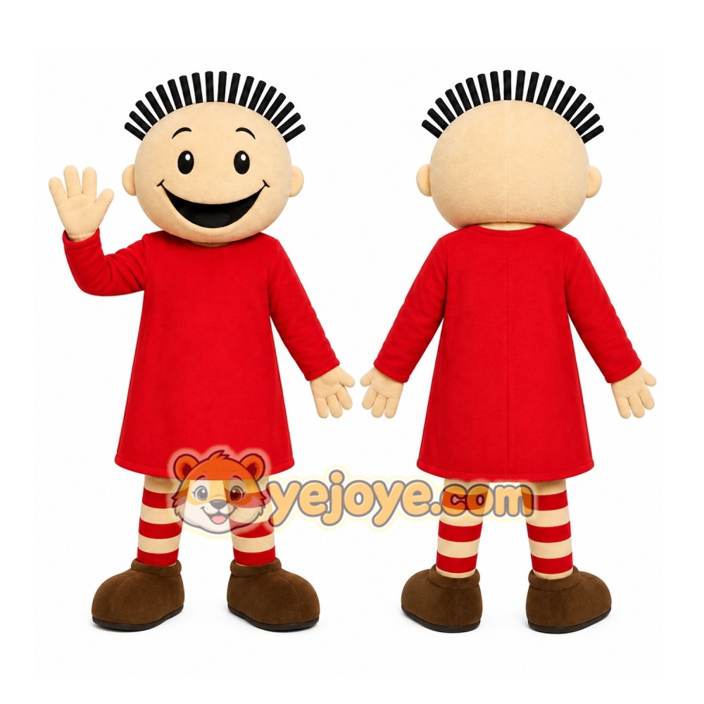 Red Dress Girl Mascot Costume