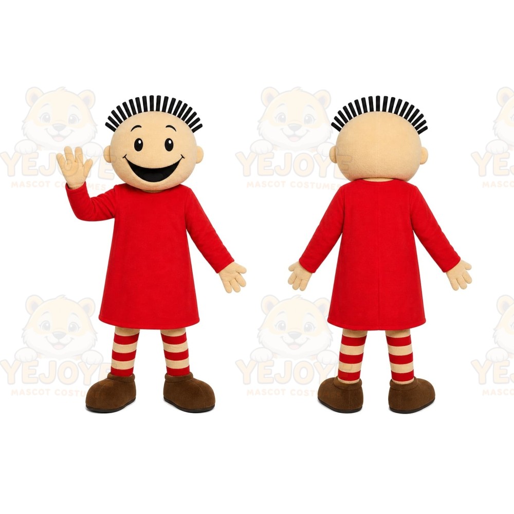 Red Dress Girl Mascot Costume