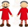Red Dress Girl Mascot Costume