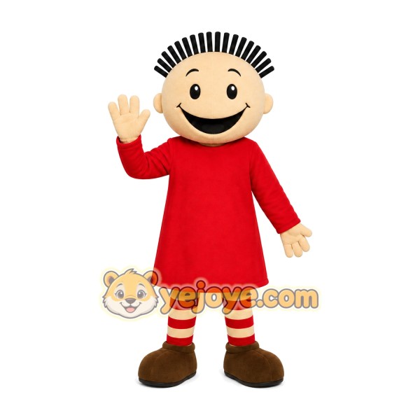 Red Dress Girl Mascot Costume