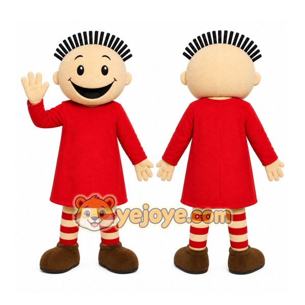 Red Dress Girl Mascot Costume