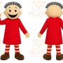Red Dress Girl Mascot Costume