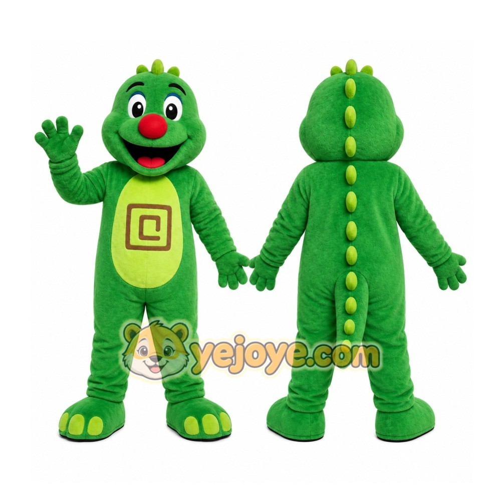 Green Dragon Mascot Costume Green Dragon Mascot Costume