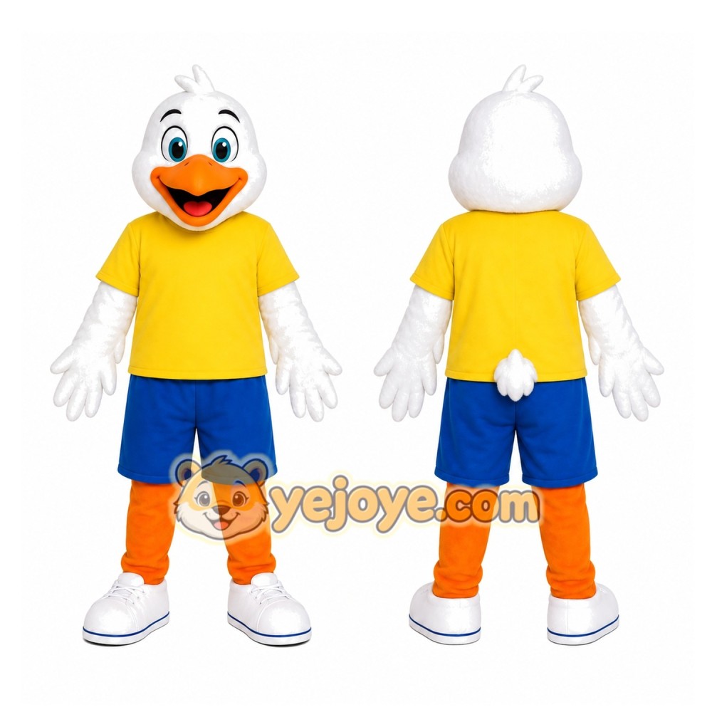 Duck Yellow Shirt Mascot Costume Duck Yellow Shirt Mascot Costume