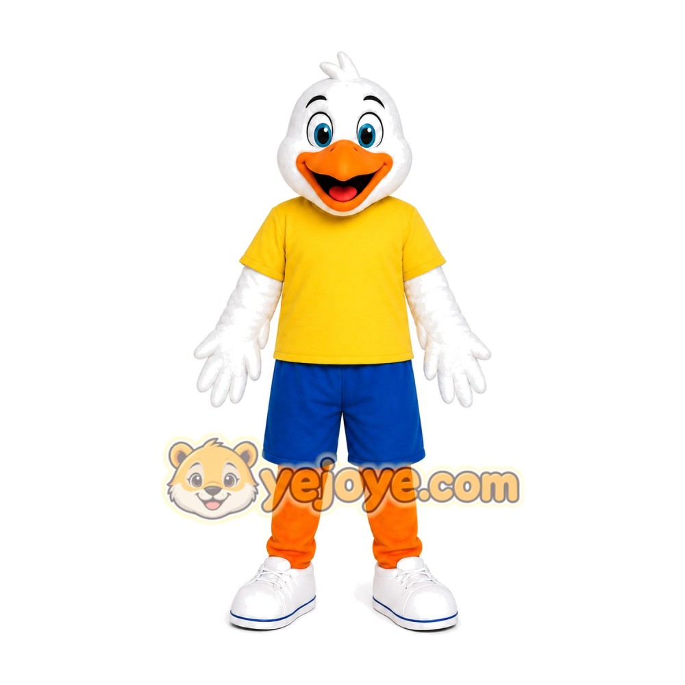 Duck Yellow Shirt Mascot Costume Duck Yellow Shirt Mascot Costume