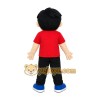 Red Shirt Boy Mascot Costume