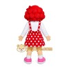 Red Dot Dress Girl Mascot Costume